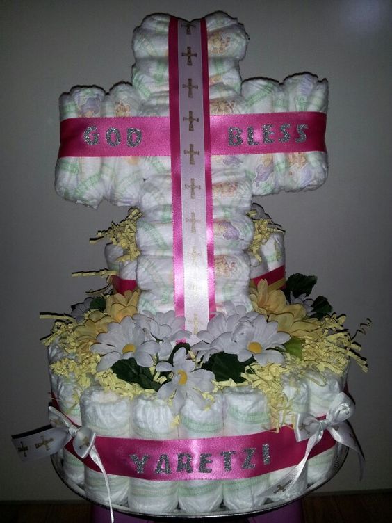 Baptism Diaper Cake