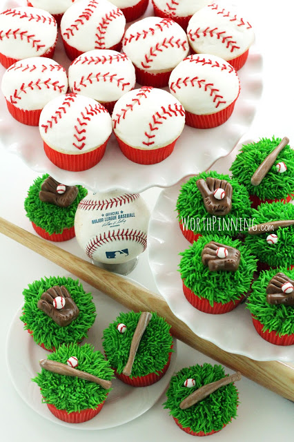 Baseball Theme Cupcakes