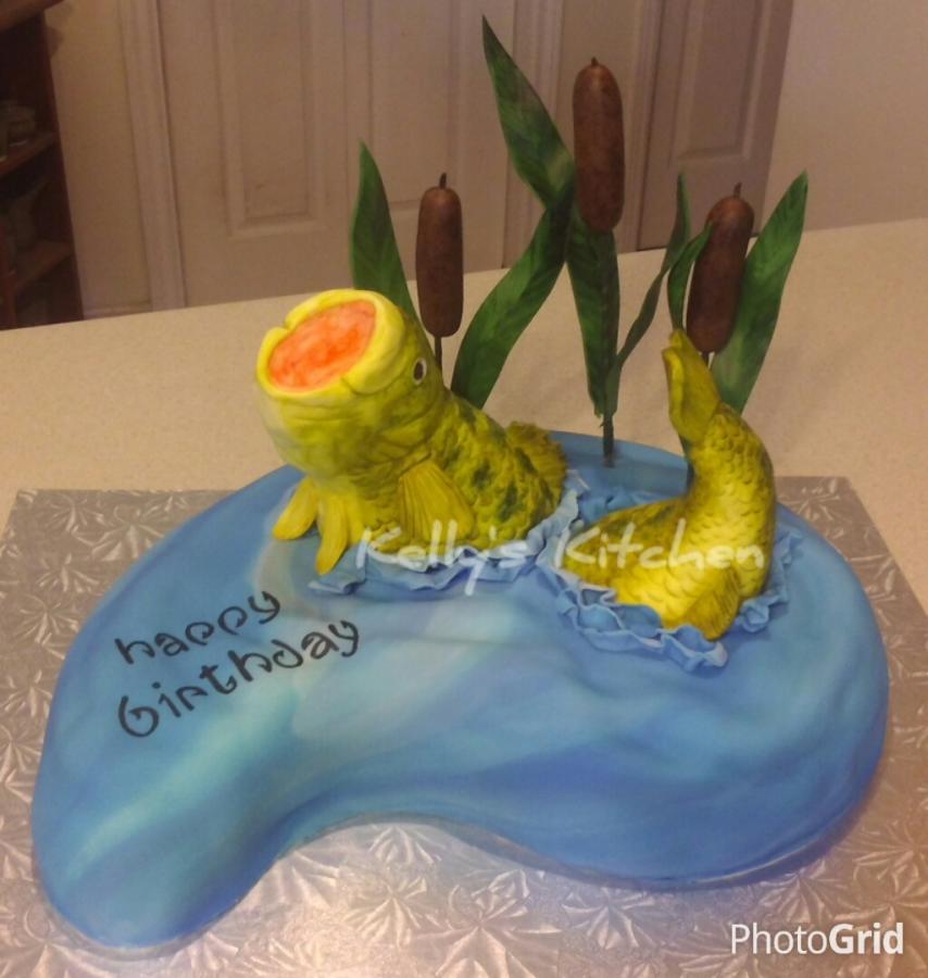 Bass Fish Birthday Cake