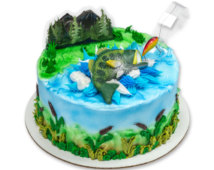 Bass Fishing Cake Topper