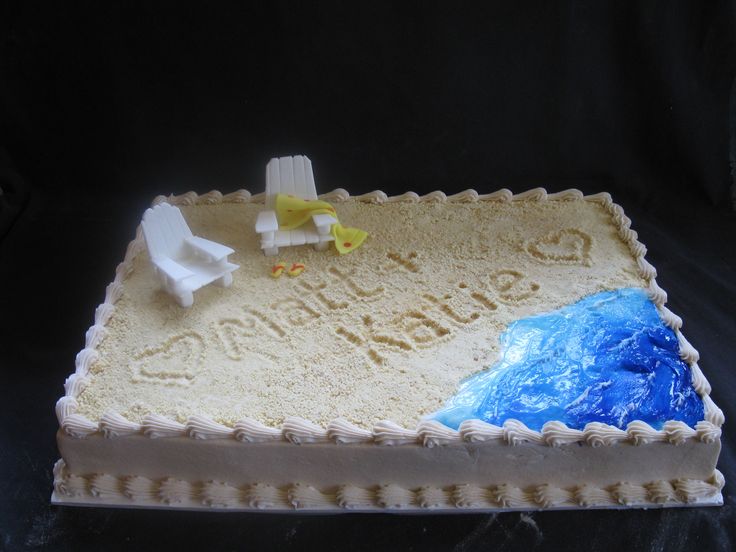 9 Photos of Beach Sheet Cakes