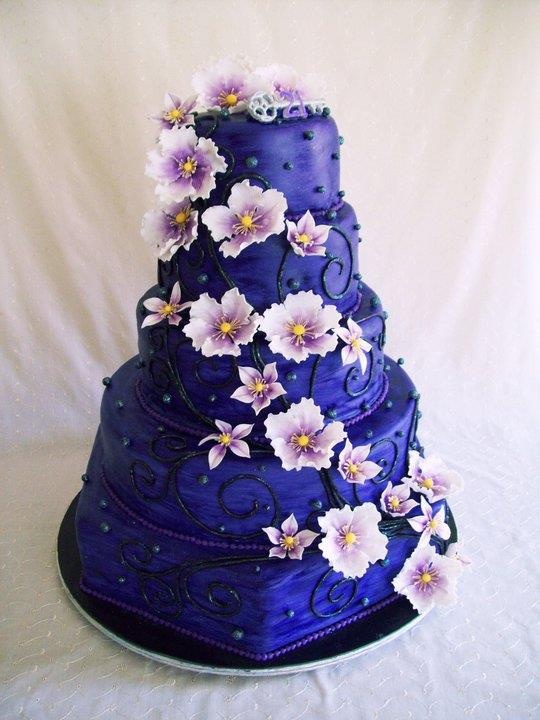 Beautiful Purple Birthday Cake