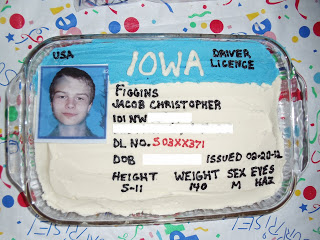 Birthday Cake Drivers License Template