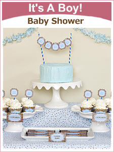 Blue and Brown for Baby Shower Cupcake Ideas