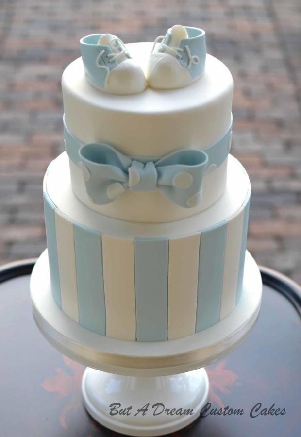 Blue Baby Shower Cake