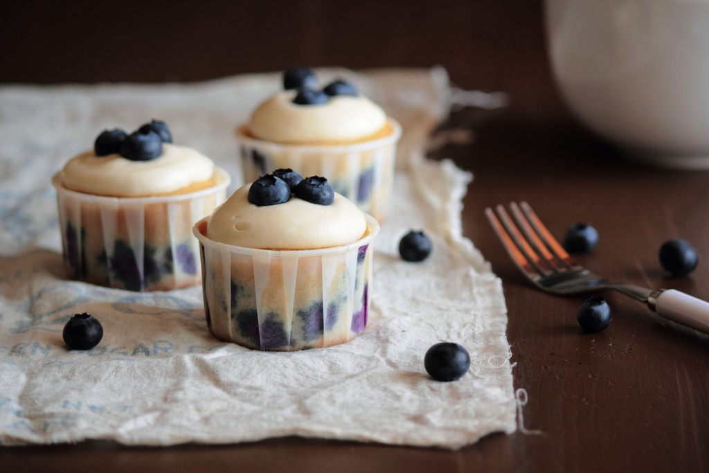 Blueberry Cream Cheese Cupcakes