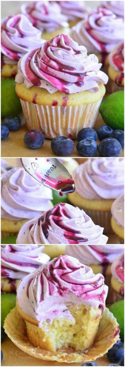 Blueberry Cream Cheese Cupcakes