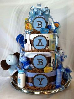 Boy Baby Shower Diaper Cake