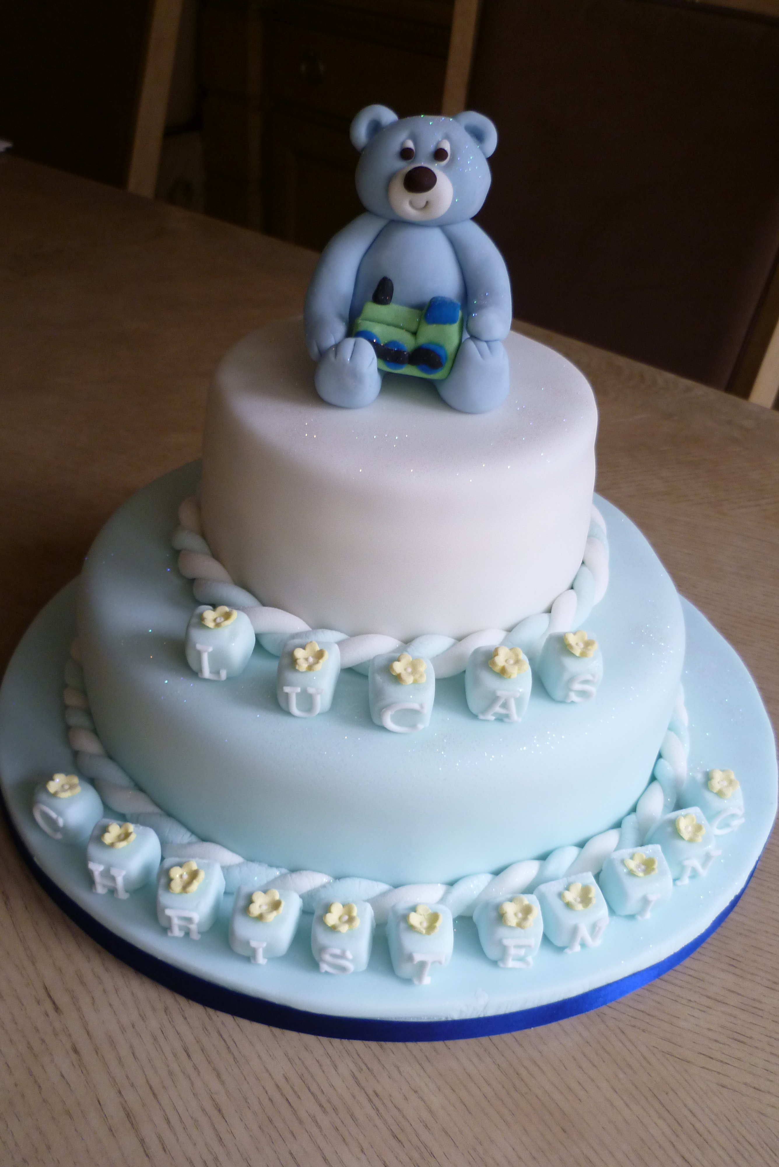 Boy Cake Christening for Baptism