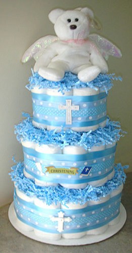 Boy Diaper Cake Centerpieces