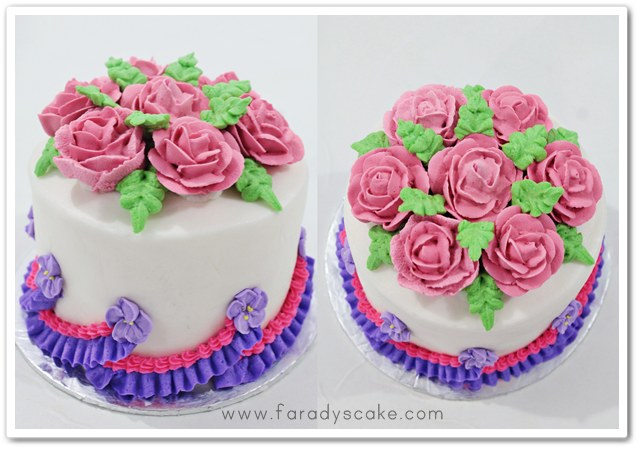 Cake with Royal Icing Flowers