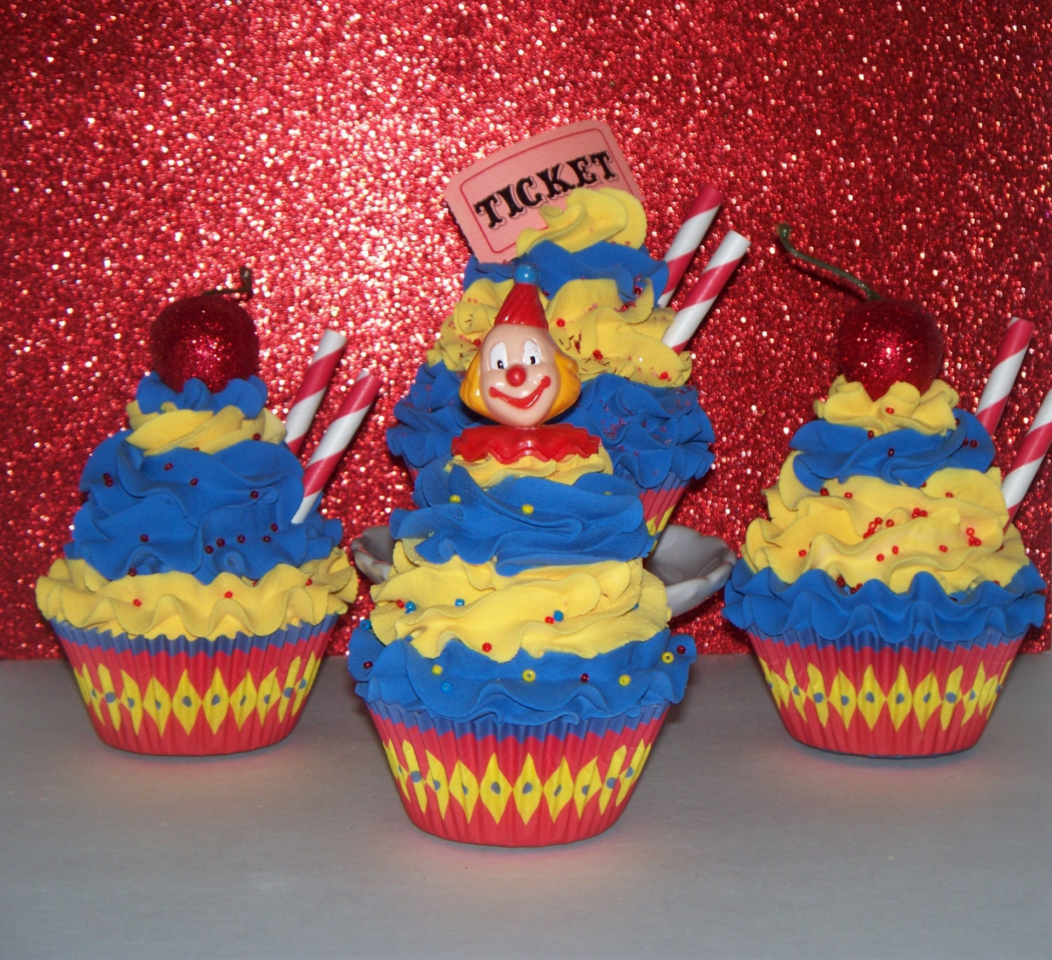 Carnival Theme Birthday Cupcakes