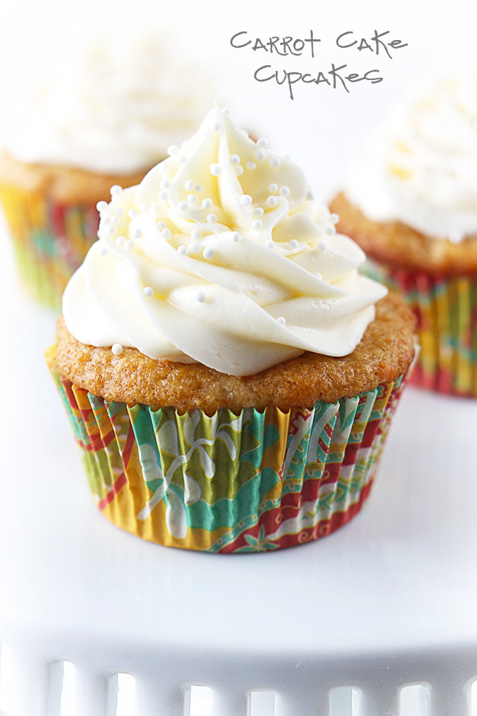 Carrot Cake Cupcakes with Cream Cheese Icing