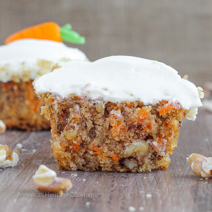 Carrot Cupcakes with Cream Cheese Frosting