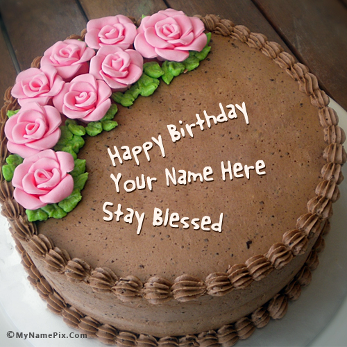 Chocolate Birthday Cake with Name