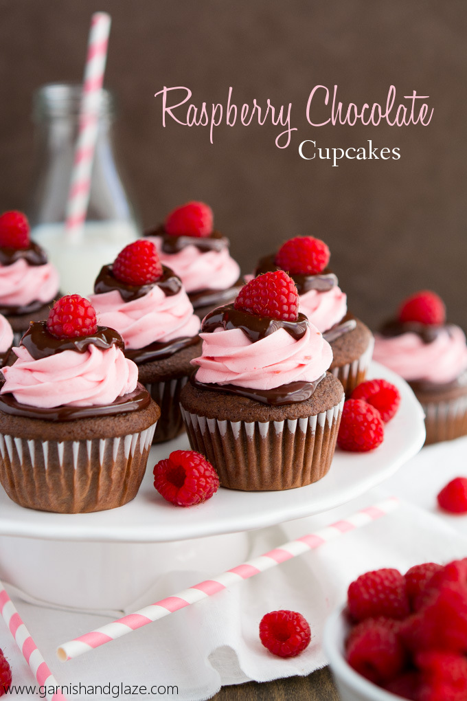 Chocolate Cupcakes with Raspberry