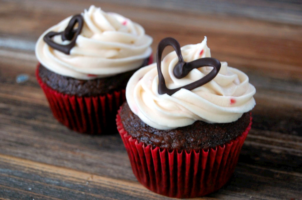 Chocolate Heart Cupcake Decorations