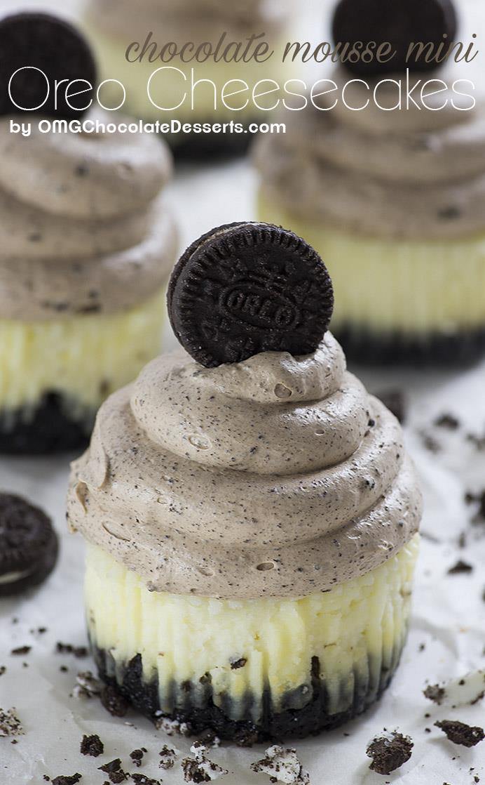 Chocolate Mousse Oreo Mini Cheesecakes