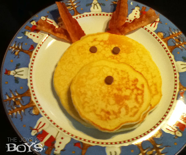 Christmas Reindeer Pancakes