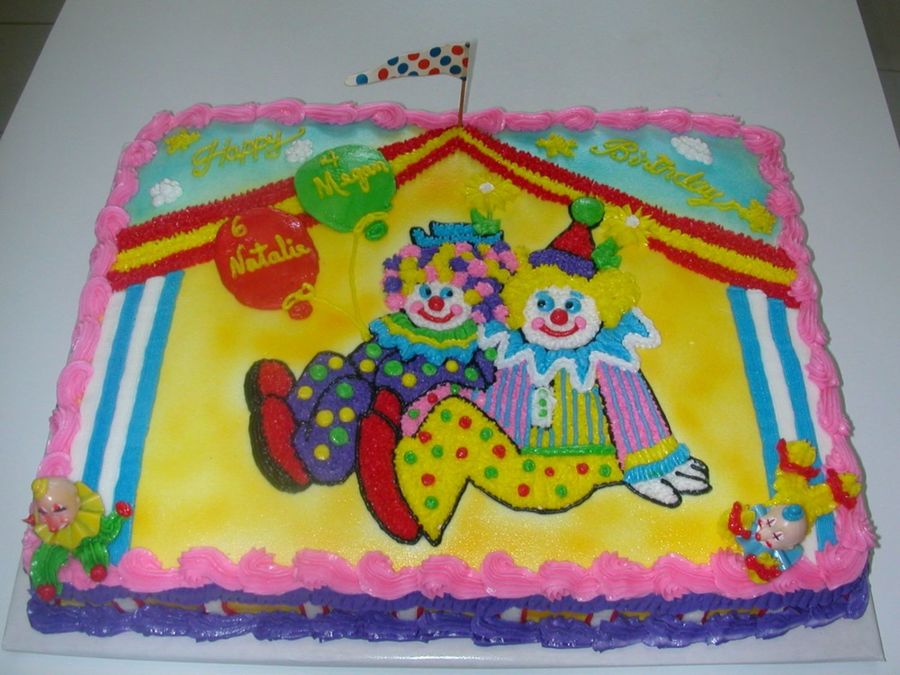 Circus Clown Birthday Cake