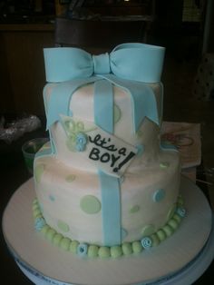 Classy Boy Baby Shower Cake