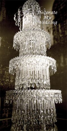 Crystal Wedding Cake Centerpiece