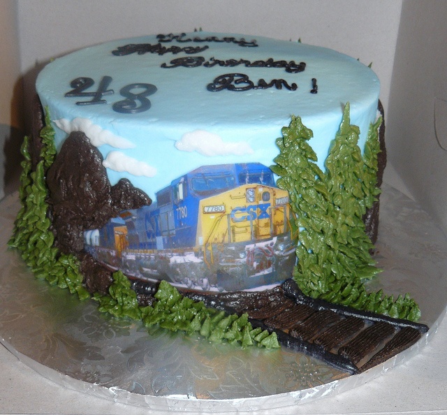 CSX Train Birthday Cake