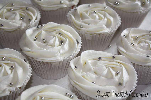 Cupcakes with Pearls Silver