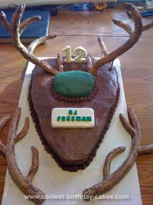 Deer Antler Birthday Cake