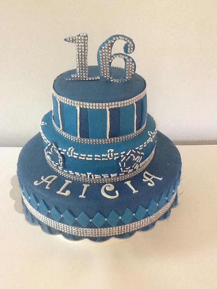 Denim and Diamonds Birthday Cake