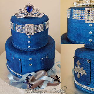 Denim and Diamonds Birthday Theme Cakes