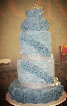 Denim and Diamonds Cake