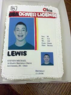 Drivers License Cake