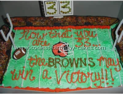 Football Sheet Cake