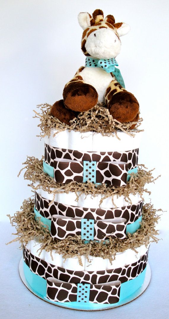 Giraffe Baby Shower Diaper Cake