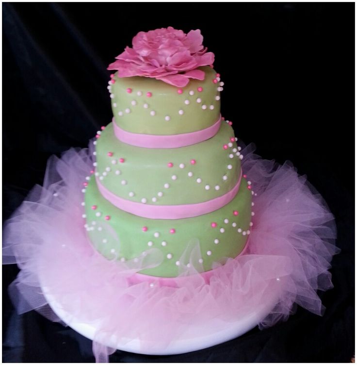 Girl Baby Shower Tutu Cake