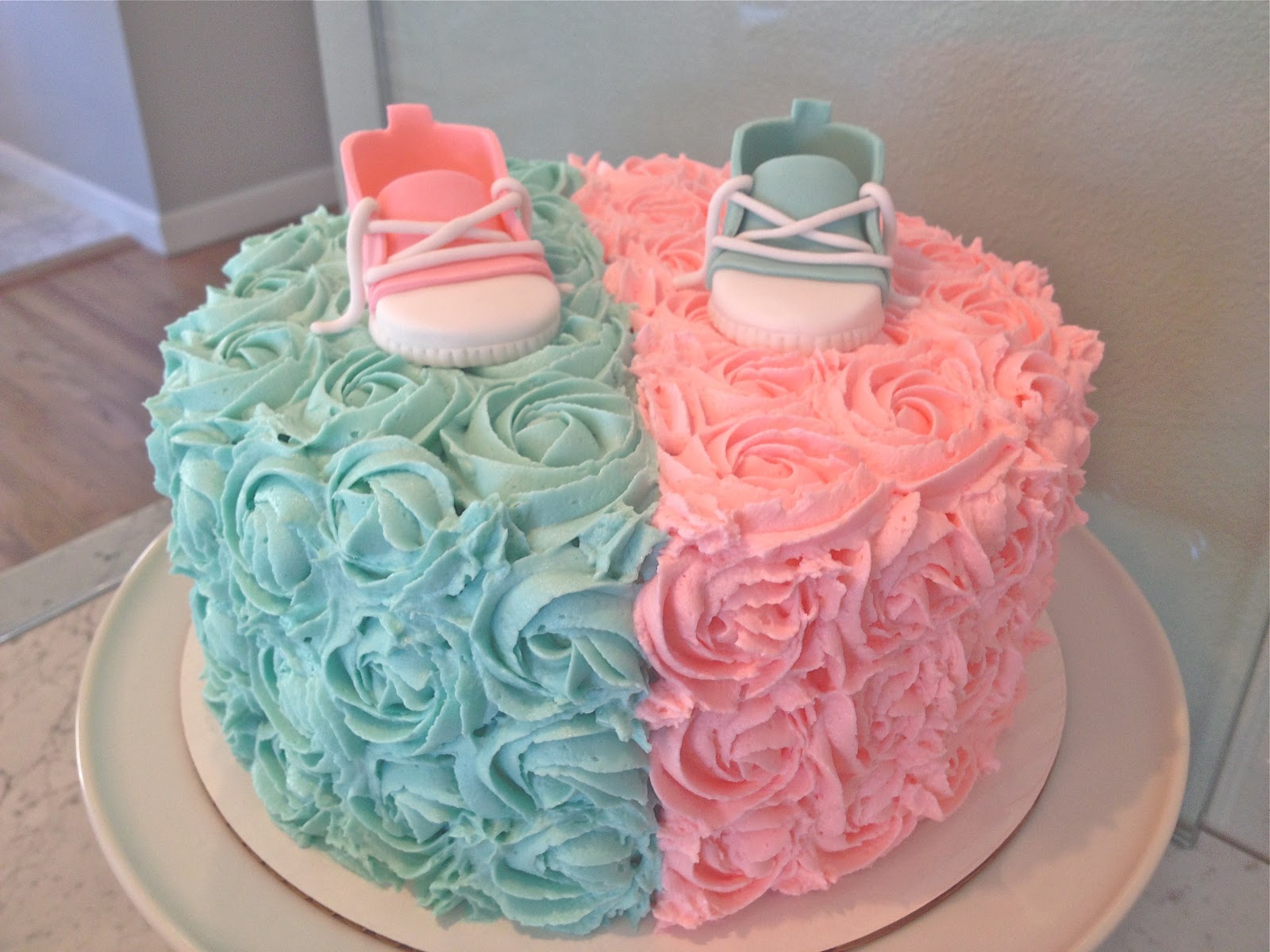 Girl Gender Reveal Cake