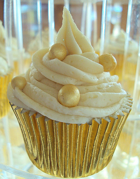 Gold Wedding Cupcakes