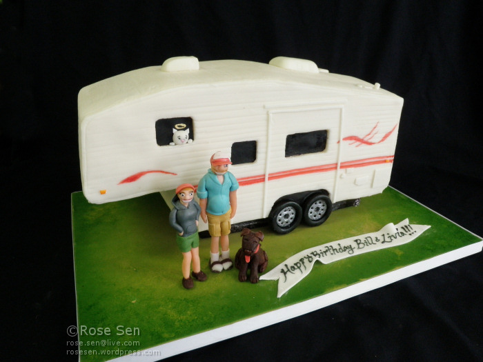 Happy Camper Birthday Cake