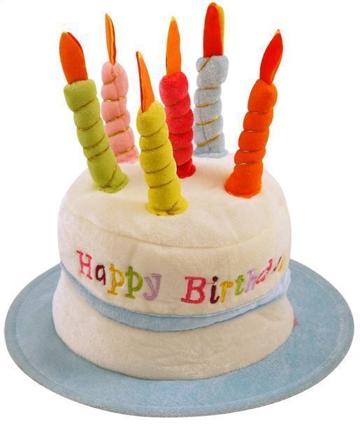 Hat Birthday Cake with Candles