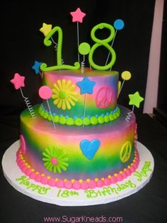 Hippie Birthday Cake Ideas