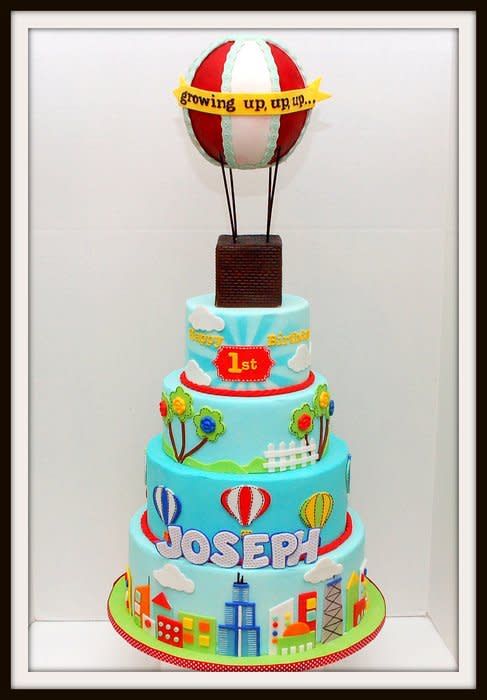 Hot Air Balloon Birthday Cake