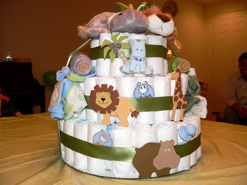 How to Make Baby Diaper Shower Cakes