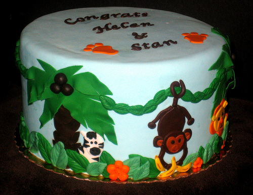 Jungle Theme Baby Shower Cake