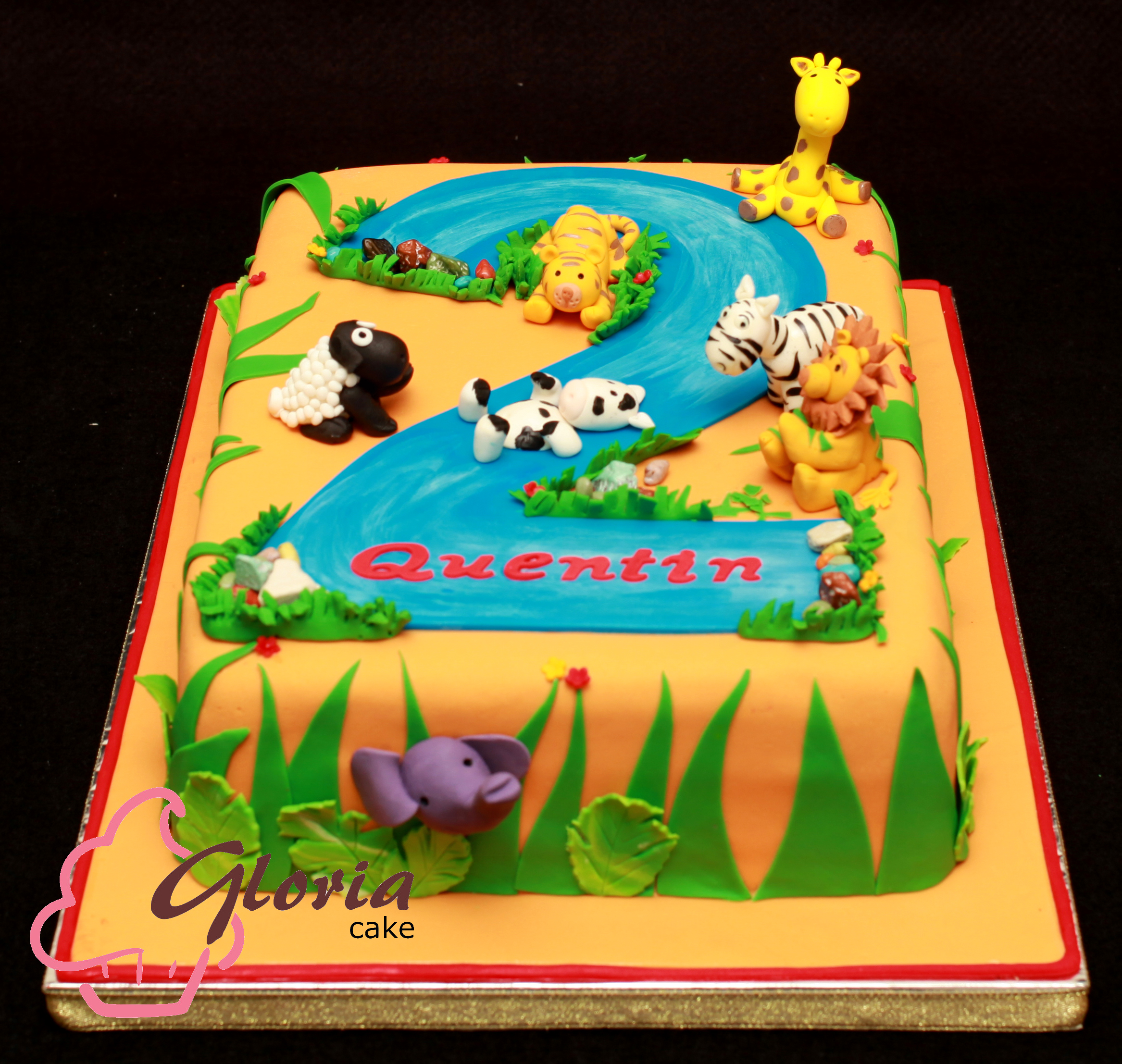 Jungle Theme Birthday Cake