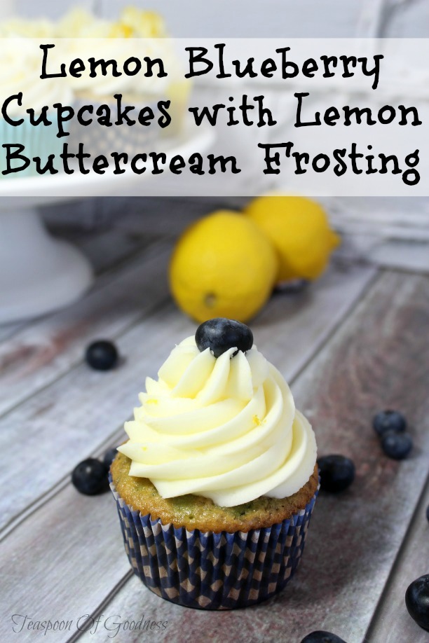 Lemon Blueberry Cupcakes with Buttercream Frosting