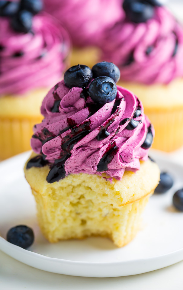 Lemon Blueberry Cupcakes with Buttercream