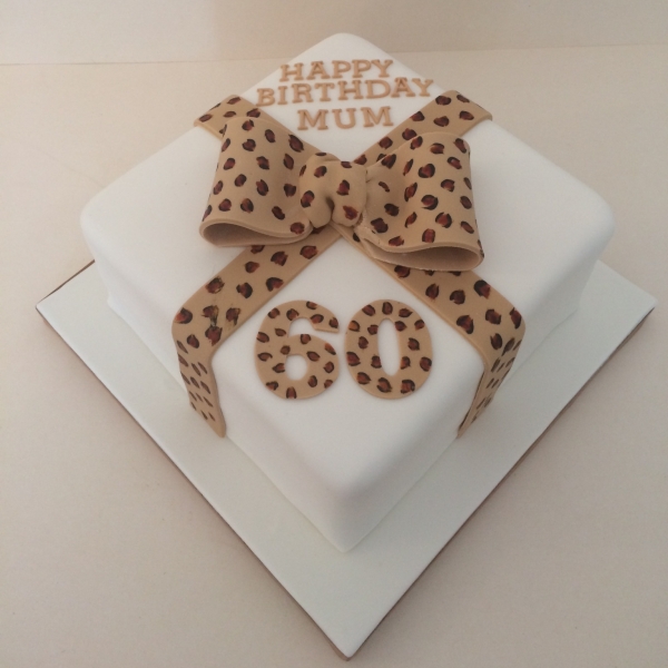 Leopard Print Bow Cake