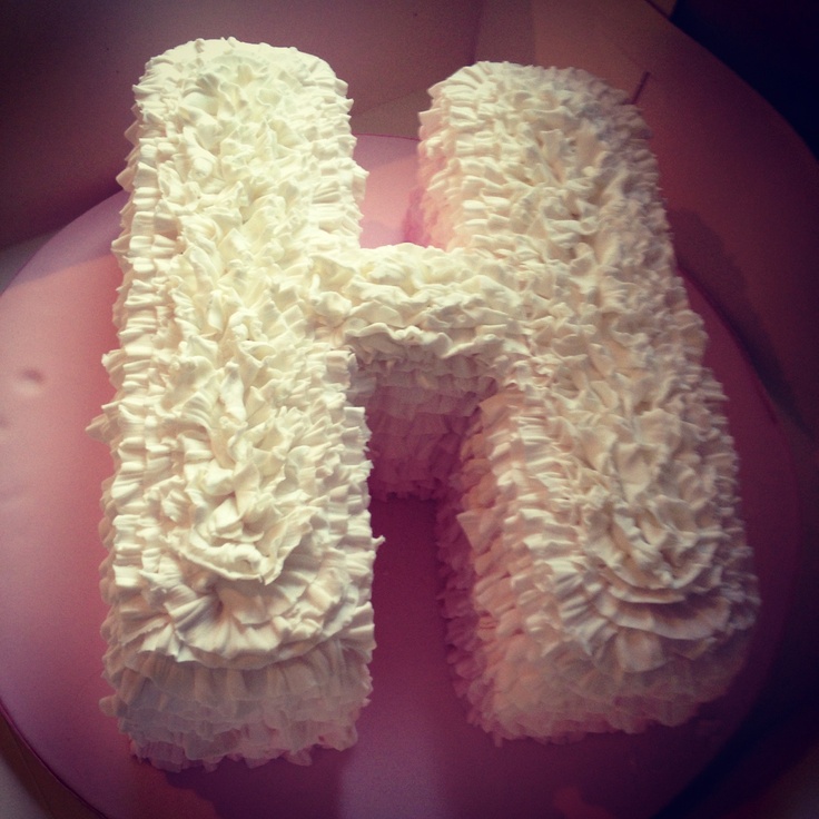 Letter H Birthday Cake