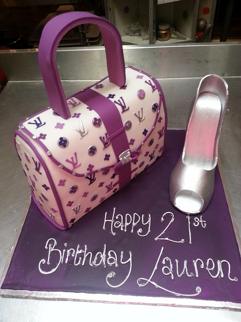 Louis Vuitton Purse Cake Fondant